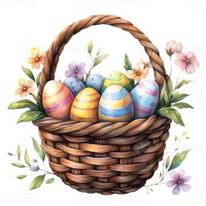 colorful easter basket