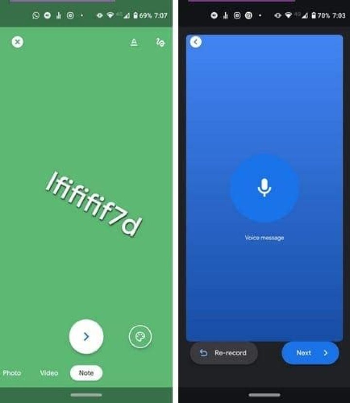 Google Duo Text Message