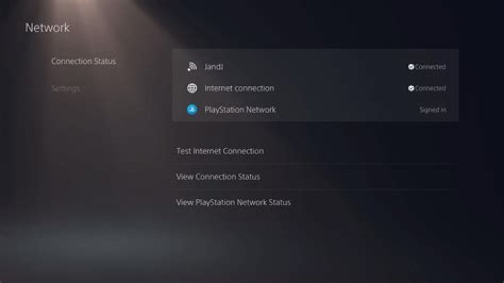 Network Settings PS5