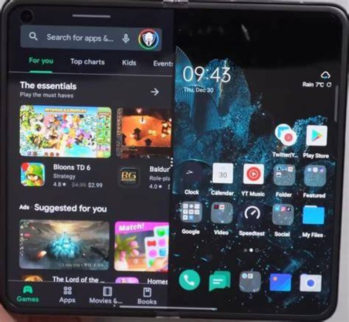 Oppo Find N Multitasking Split Screen