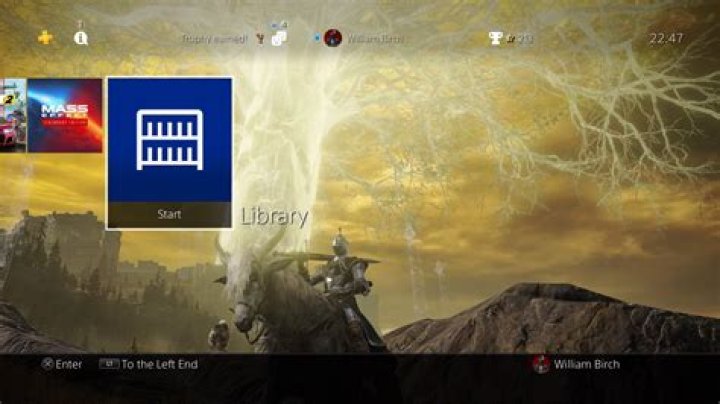 PS4 Home screen library