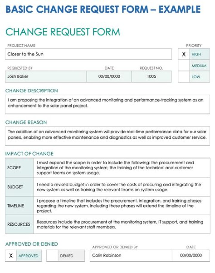 Request change