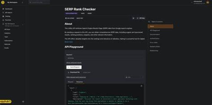 SERP Rank Checker API ApyHub