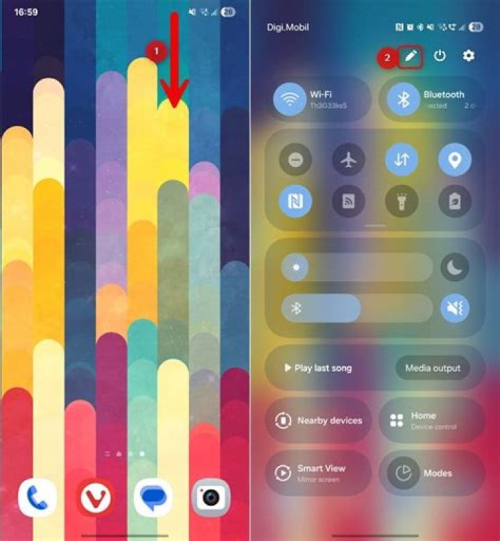 swipe down from the top of the screen to pull down the notification shade then tap settings, then swipe up to scroll down